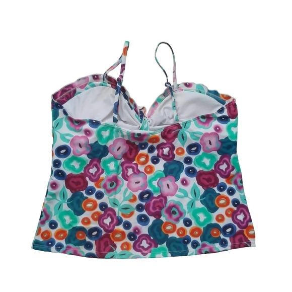 Baltex Abstract Floral Tankini/Swim Top  16 - Picture 6 of 8
